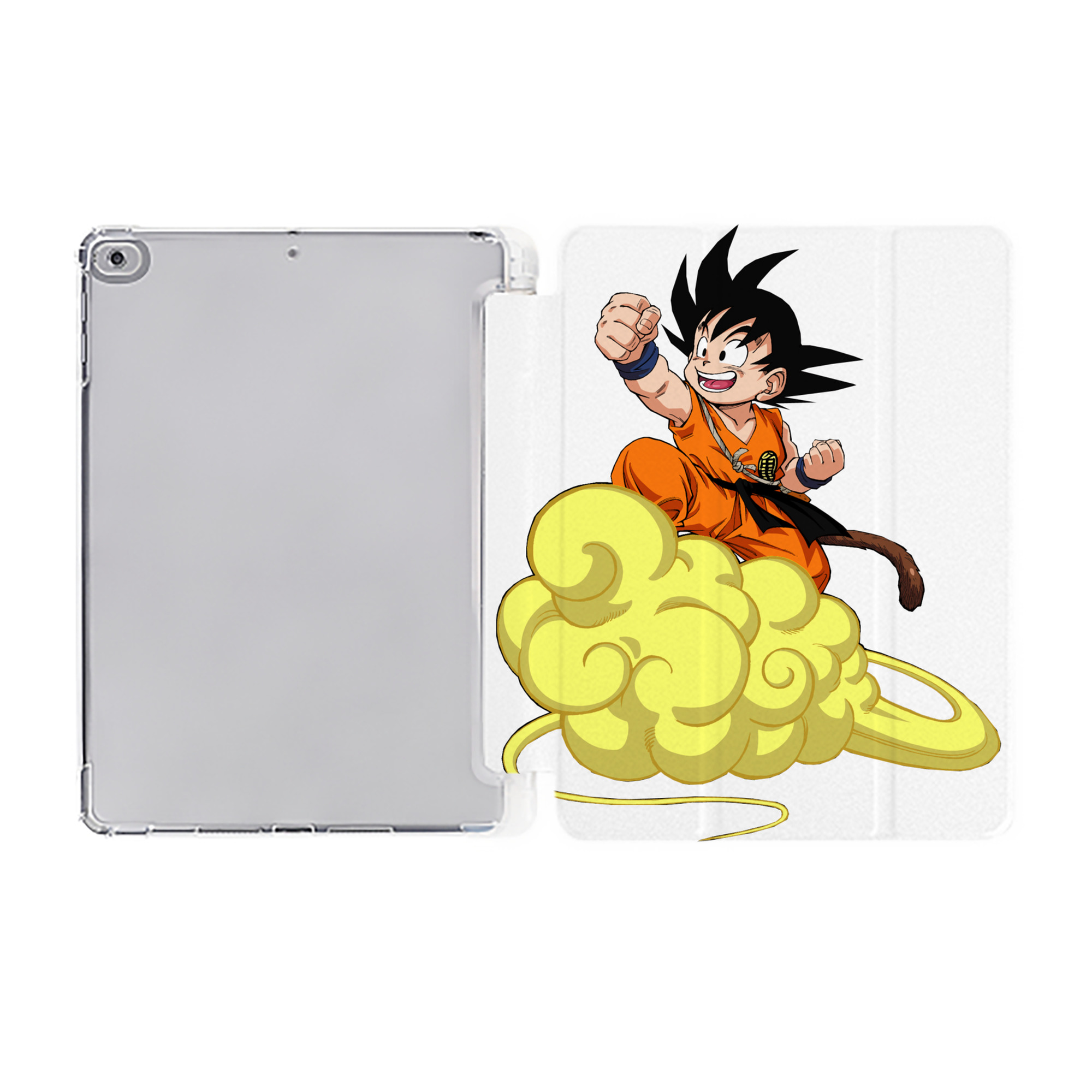 （画像用） ドラゴンボール 孫悟空（そん ごくう）Son Goku カカロット DRAGON BALL Kakarotto IPad ケース ペン収納付き 三つ折りスタンド PUレザー×シリコン 対応機種9.5/10.5/10.9インチ